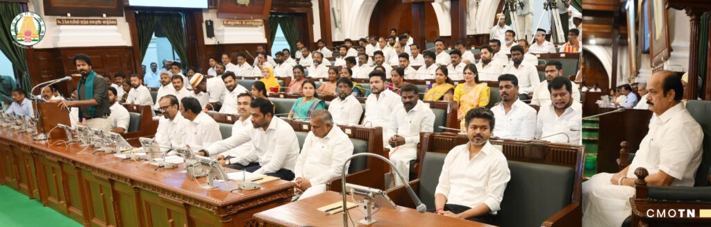 தமிழ்நாடு சட்டமன்றப் பேரவையில் 2026-2027ஆம் ஆண்டிற்கான வேளாண்மை நிதிநிலை அறிக்கையை தாக்கல் செய்த வேளாண்மை – உழவர் நலத்துறை அமைச்சர் ர. வினோத்
