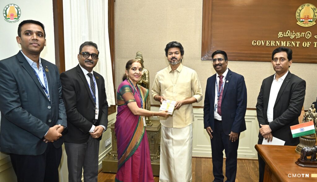 இந்திய ரிசர்வ் வங்கி தமிழ்நாடு மற்றும் புதுச்சேரி மண்டல அதிகாரிகள் முதலமைச்சர் ச. ஜோசப் விஜயை சந்தித்த நிகழ்வு