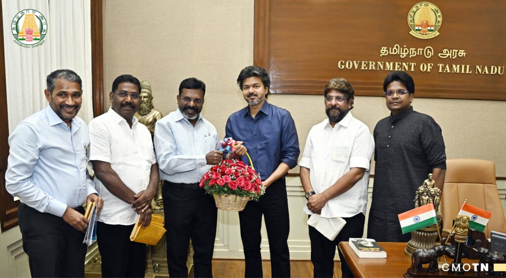 முதலமைச்சர் ச. ஜோசப் விஜயை சந்தித்த தொல். திருமாவளவன்