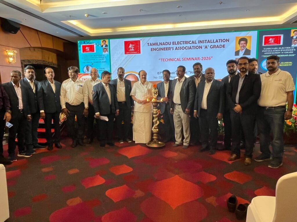 TNEIEA தொழில்நுட்ப கருத்தரங்கில் தலைமை விருந்தினராக பங்கேற்று உரையாற்றிய JCD பிரபாகர்